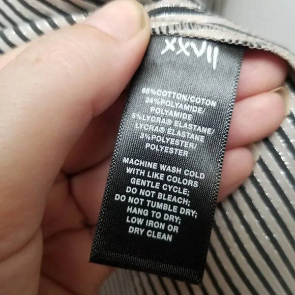 Lafayette  148 Grey Silver Striped Fitted Button Up Shirt 0 - Picture 3 of 8